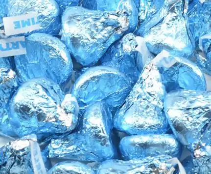 Milk Chocolate Light Blue Hershey's Kisses Bulk - 2 lb.