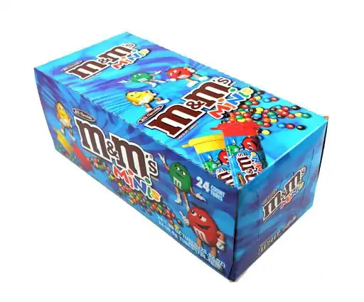 blue m&m package