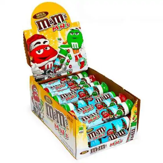  M&M'S Minis Milk Chocolate Christmas Candy, Sharing Size, 10.1  oz Resealable Bulk Candy Bag : Grocery & Gourmet Food
