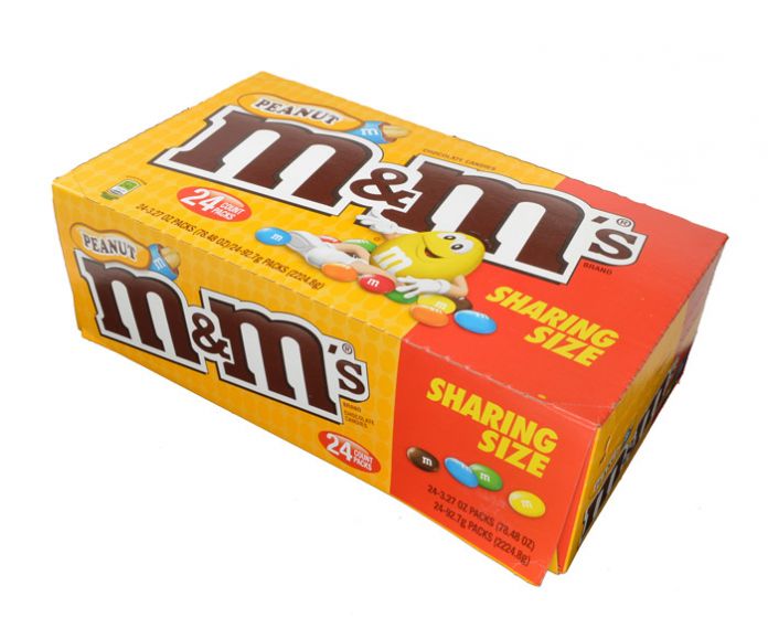 M&M's ® Peanut Chocolate Candies Sharing Size - 24 / Box - Candy