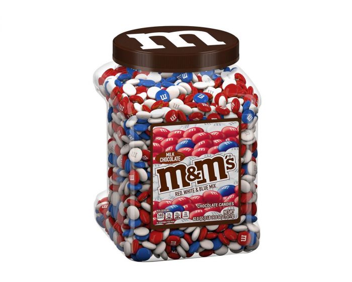M&M's ® Patriotic Plain Mix Milk Chocolate Candies Pantry Size