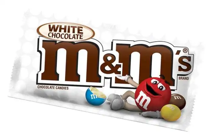 M&M's White Chocolate Plain Share Size  King Size - 24 / Box - Candy  Favorites