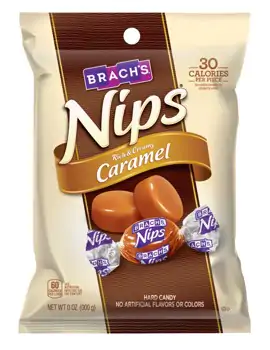 Brach's Nips Wrapped Butter Rum 3.25 oz Peg Bag - All City Candy