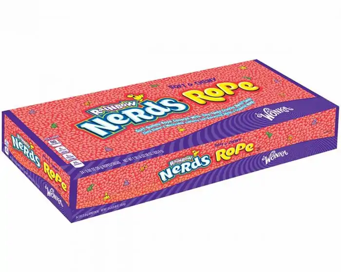 Nerds Candy, Rainbow, Rope - 24 pack, 0.92 oz ropes