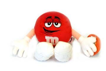 🦄M&M's World Red Color {M&M} Character w/White Vinyl Shoes '2010 13.5  Plush!