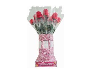 Foil Wrapped Red Milk Chocolate Roses - 20 / Box
