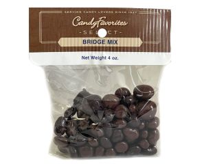 Chocolate Bridge Mix "Select Label" 4 oz. Peg Bags - 6 / Box | CandyFavorites Exclusive