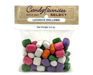 Licorice Hollows "Select Label" 4.5 oz. Bags - 6 / Box