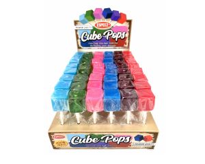 Assorted Cube Pop .71 oz. Lollipops - 48 / Box