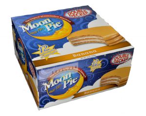 Banana Double Decker Moon Pies | The Original Marshmallow Sandwich - 12 / Box