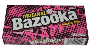 Each Bazooka Party Box has 19 pieces of individually wrapped Bazooka Bubble Gum