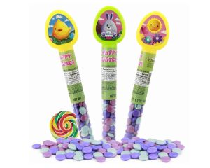 Bee Easter Tubes with Chocolate Candies - 24 / Box