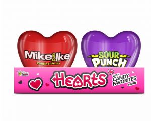 Valentine Hearts With Mike and Ike, and Sour Punch - 12 / Box