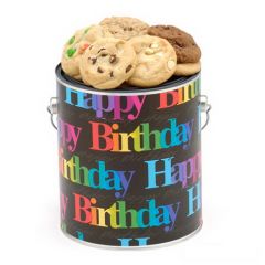 One Gallon Birthday Cookie Container - 1 Unit