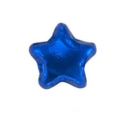 Blue Foil Wrapped Chocolate Stars  - 2 lb. 