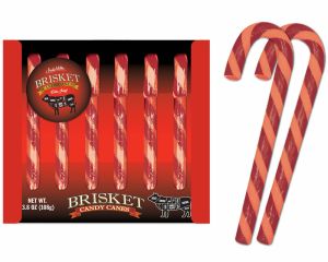 Brisket Flavored Candy Canes 6 Count Box - 1 Unit