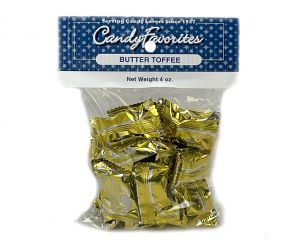Butter n' Cream Butter Toffee 4 oz. Bag Candy - 6 / Box