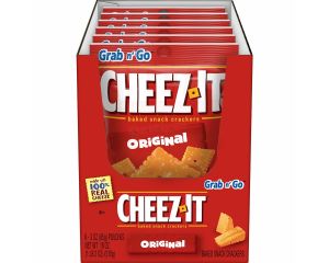 Original Cheez-It Grab n' Go Baked Snack Crackers 3 oz. Bags - 6 / Box