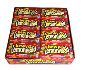 Chewy Lemonhead Fruit Mix Assorted Fruit Flavored Candies - 24 / Box