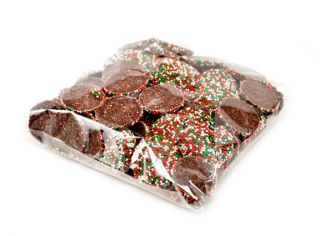 Semi Sweet Chocolate Christmas Nonpareils Bags - 6 / Box