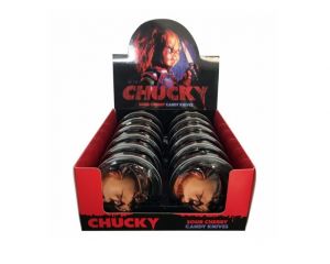 Chucky Child's Play "Wanna Play" 1 oz.  Candy Tins - 12 / Box