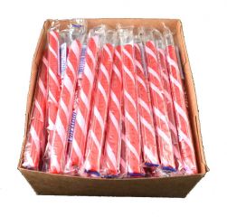 Old Fashioned Cinnamon Candy Sticks are approximately 5" tall