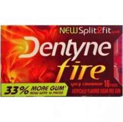 Dentyne Fire Split to Fit is the newest variation of Dentyne Fire Spicy Cinnamon Gum