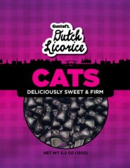 Gustaf's Traditional Black Licorice Cats Bags - 12 / Box