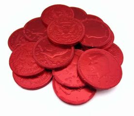 Red Chocolate Coins make a great stocking stuffer!