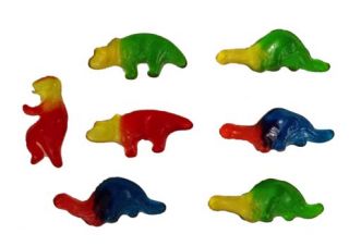 These Gummi Dinosaurs can roam you candy planet with about 55 pieces per pound