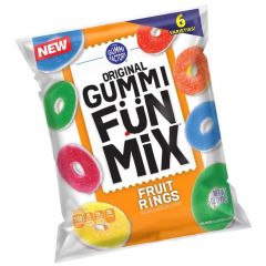 Original Gummi Factory Gummi Fun Mix Fruit Rings 5 oz. Bags - 12 / Box