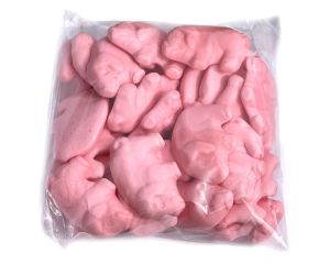 Hand Packed Gummi Pigs 8 oz. Flat Bag - 6 / Box