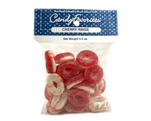 Gummi Cherry Rings 6.5 Ounce Peg Bags - 6 / Box