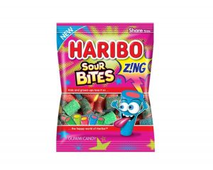 Haribo Zing Sour Bites 4.50 oz. Peg Bags | Share Size - 12 / Box