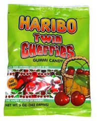 Haribo Gummi Twin Cherries Bags - 12 / Box