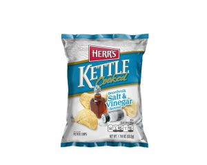 Herr’s "Kettle Cooked" Boardwalk Salt & Vinegar Chips 2.5 oz. bags - 6 / Case