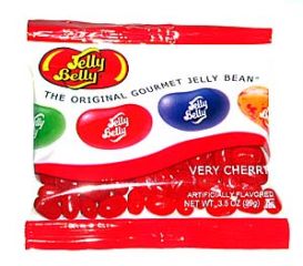 Jelly Belly Jelly Beans Very Cherry 3.5 oz. Bags - 12 / Case