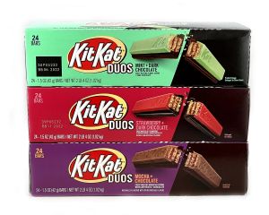 Our Kit Kat Duos Trio contains one box of each flavor!  Each box is 24 ct.