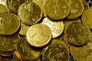 Large Foil Wrapped Gold Chocolate Coins - 2 lb.