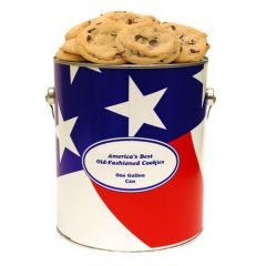 One Gallon Patriotic Cookie Container - 1 Unit