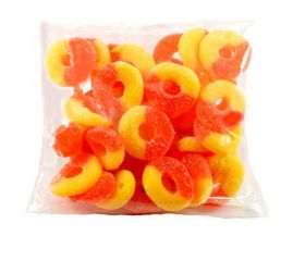 Hand Packed Peach Rings Bags - 6 / Box