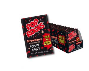 Pop Rocks Strawberry .33 oz. Popping Candy - 24 / Box