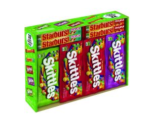 Skittles Starburst Full Size Bars Variety Pack - 32 / Box