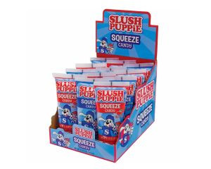 Slush Puppie 2.1 oz. Squeeze Candy | Blue Raspberry & Cherry - 12 / Box