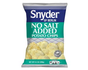 Snyder of Berlin No Salt Potato Chips 9.5 oz Bags - 3 / Box 