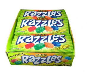 Razzles Sour Bubble Gum - 24 / Box