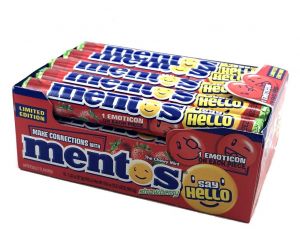 Mentos "Make Connections" Strawberry 1.32 oz. Chewy Mints | Limited Edition| Say Hello  - 15 / Box