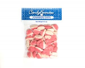 Gummi Strawberry Cake Puffs 5.5 Ounce Peg Bags - 6 / Box
