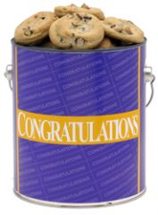 One Gallon Congratulation Cookie Container - 1 Unit