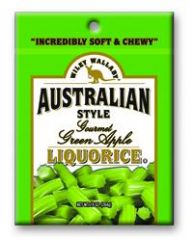 Wiley Wallaby Green Apple Licorice - 10 / Case